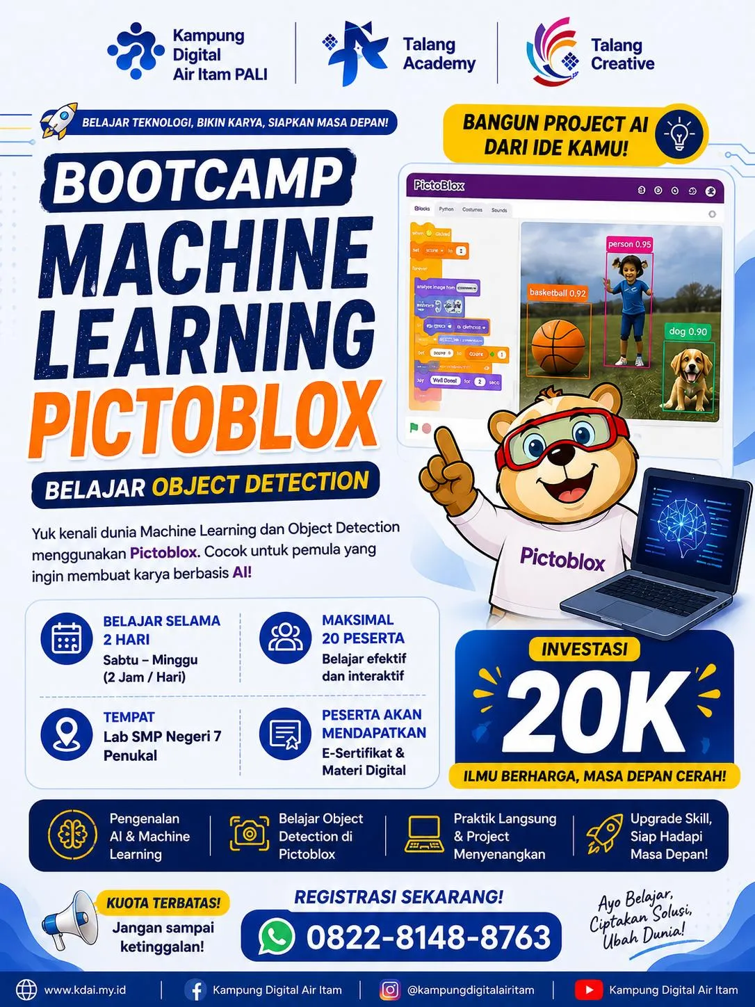 Bootcamp Machine Learning Pictoblox - Belajar Object Detection